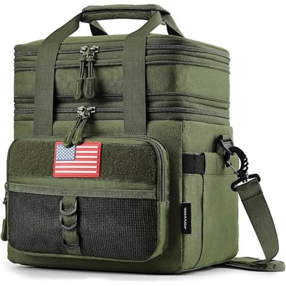 Tactical Lunch Box for Men, Double Deck Insulated Lunch Bag, Leakproof Green,18L - Picture 7 of 7